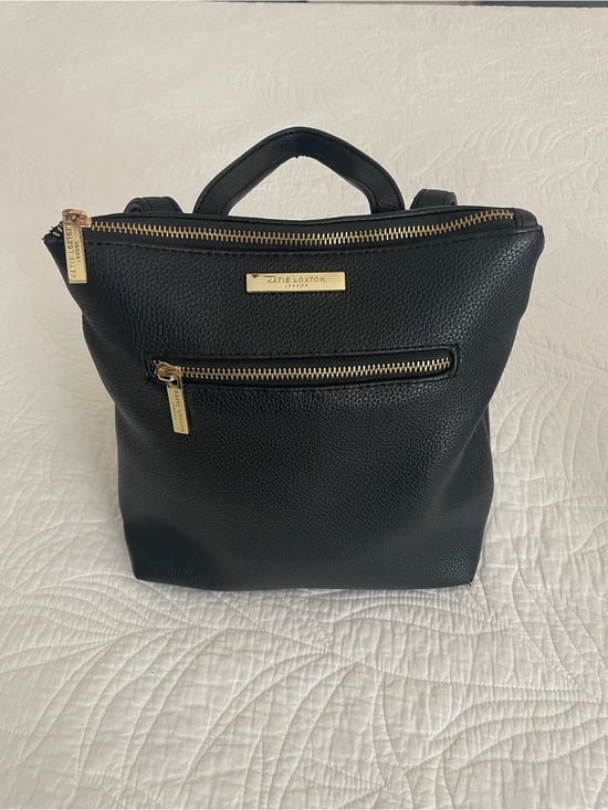 Katie Loxton Handbags - Katie Loxton Black Pebbled Leather Backpack